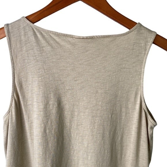 J Jill Aztec Geometrical Embroidered V-Neck Slub Cotton Sleeveless Tank Top Soft - Picture 6 of 14